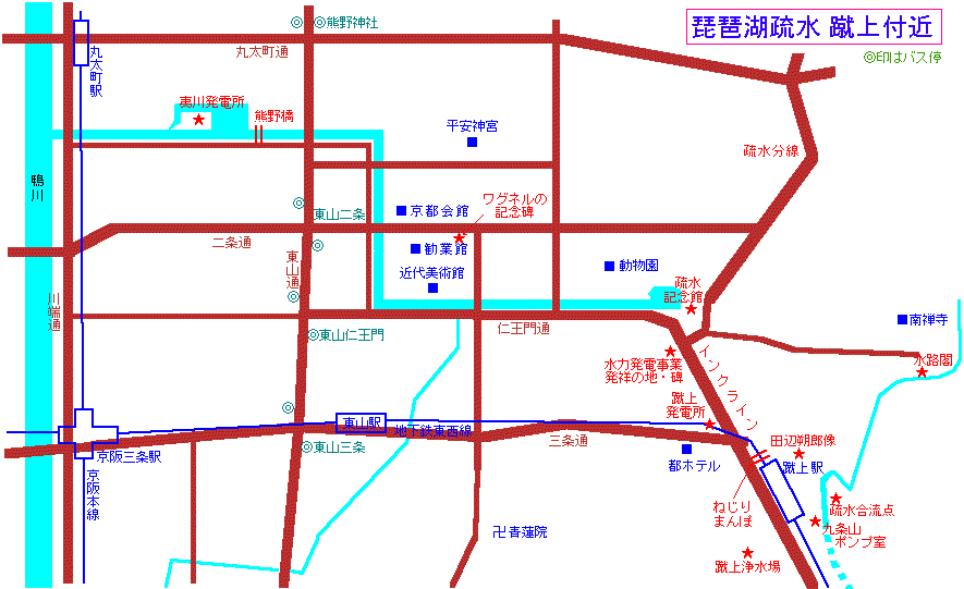 琵琶湖疏水の地図