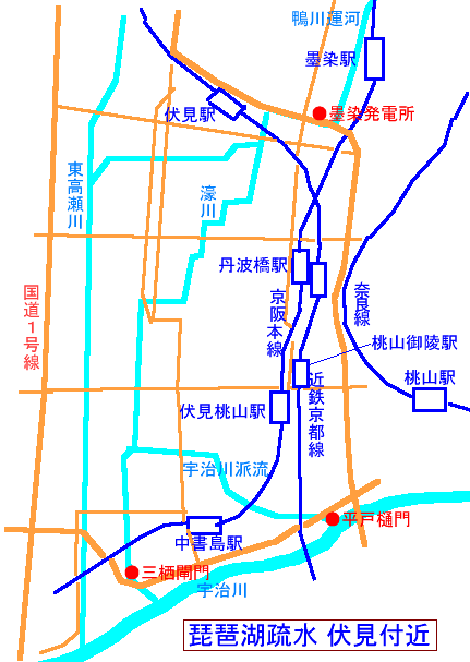 琵琶湖疏水の地図